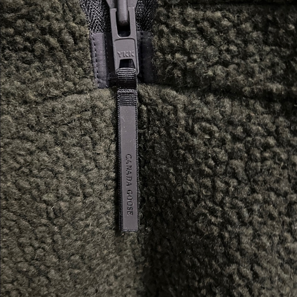 Canada Goose Olive Green Sherpa Performance Jacket with Black Trim - Picture 5 of 11